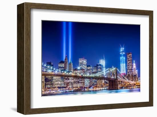 Commemoration Lights Manhattan-null-Framed Art Print