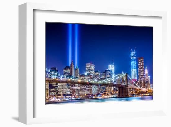 Commemoration Lights Manhattan-null-Framed Art Print