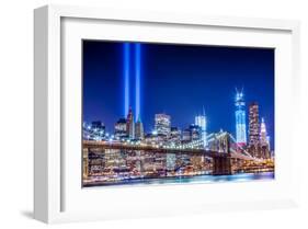 Commemoration Lights Manhattan-null-Framed Art Print