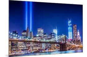 Commemoration Lights Manhattan-null-Mounted Art Print