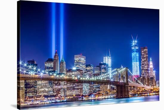 Commemoration Lights Manhattan-null-Stretched Canvas