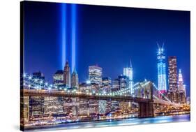 Commemoration Lights Manhattan-null-Stretched Canvas