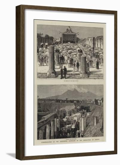 Commemoration of the Eighteenth Centenary of the Destruction of Pompeii-null-Framed Giclee Print