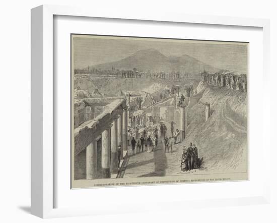 Commemoration of the Eighteenth Centenary of the Destruction of Pompeii-Thomas Harrington Wilson-Framed Giclee Print