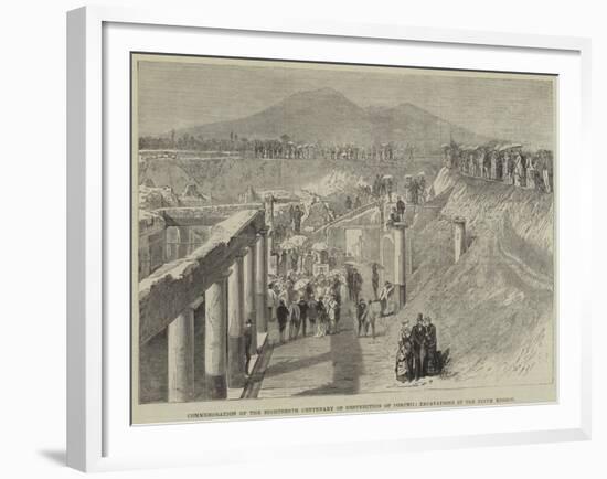 Commemoration of the Eighteenth Centenary of the Destruction of Pompeii-Thomas Harrington Wilson-Framed Giclee Print