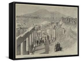 Commemoration of the Eighteenth Centenary of the Destruction of Pompeii-Thomas Harrington Wilson-Framed Stretched Canvas