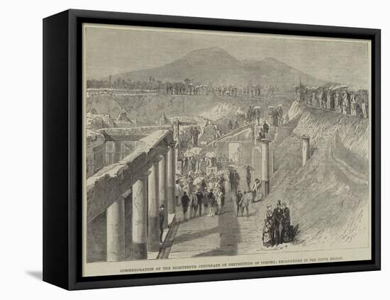 Commemoration of the Eighteenth Centenary of the Destruction of Pompeii-Thomas Harrington Wilson-Framed Stretched Canvas