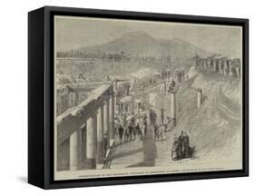 Commemoration of the Eighteenth Centenary of the Destruction of Pompeii-Thomas Harrington Wilson-Framed Stretched Canvas