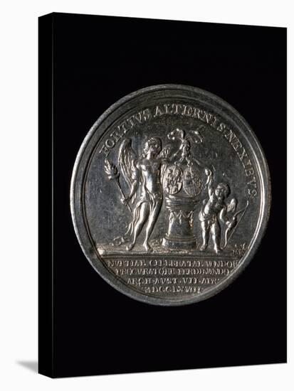 Commemorative Medal for Wedding of Ferdinand IV, King of Naples and Sicily-null-Stretched Canvas