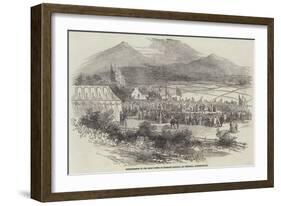 Commencement of the Great North of Scotland Railway, at Westhall, Aberdeenshire-null-Framed Giclee Print