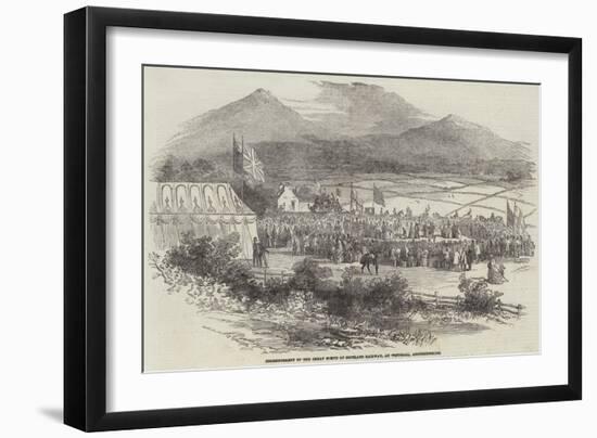 Commencement of the Great North of Scotland Railway, at Westhall, Aberdeenshire-null-Framed Giclee Print