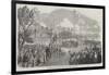 Commencement of the Lisbon Railway, by the Queen of Portugal-null-Framed Giclee Print