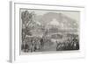 Commencement of the Lisbon Railway, by the Queen of Portugal-null-Framed Giclee Print