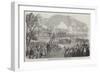 Commencement of the Lisbon Railway, by the Queen of Portugal-null-Framed Giclee Print