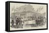 Commencement of the Norwegian Railway at Christiania-null-Framed Stretched Canvas