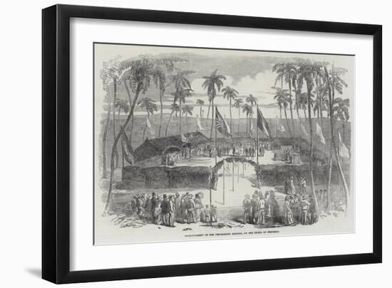 Commencement of the Pernambuco Railway, on the Island of Nogueira-null-Framed Giclee Print