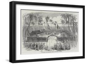 Commencement of the Pernambuco Railway, on the Island of Nogueira-null-Framed Giclee Print