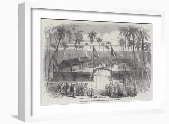Commencement of the Pernambuco Railway, on the Island of Nogueira-null-Framed Giclee Print