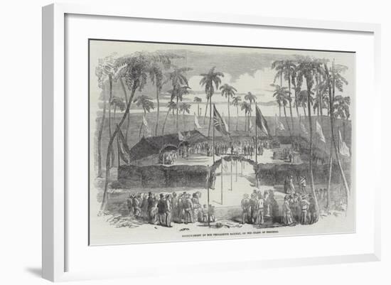 Commencement of the Pernambuco Railway, on the Island of Nogueira-null-Framed Giclee Print