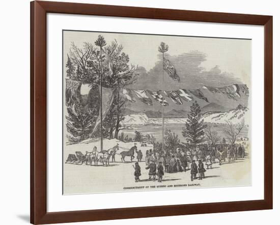 Commencement of the Quebec and Richmond Railway-null-Framed Giclee Print