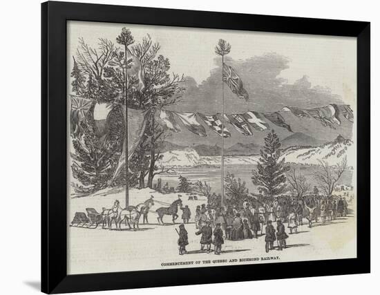 Commencement of the Quebec and Richmond Railway-null-Framed Giclee Print