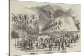 Commencement of the Works of the Petropolis Railway by the Emperor of Brazil-null-Stretched Canvas