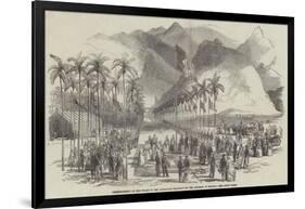 Commencement of the Works of the Petropolis Railway by the Emperor of Brazil-null-Framed Giclee Print