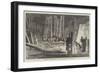 Commencement of Westminster-Bridge, the Works by the Electric Light-null-Framed Giclee Print