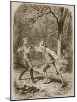 Comment deux amis deviennent ennemis (Duel between Philippe de Taverney and Charny)-Félix Philippoteaux-Mounted Giclee Print