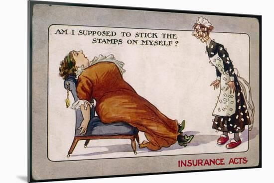 Comment on Lloyd George's National Insurance Act-null-Mounted Premium Giclee Print