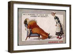 Comment on Lloyd George's National Insurance Act-null-Framed Art Print