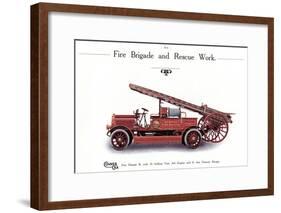 Commer Fire Engine-null-Framed Art Print