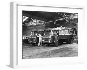 Commer Lorries at Spillers Foods Ltd, Gainsborough, Lincolnshire, 1962-Michael Walters-Framed Photographic Print