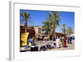 Commerce Along the Street of the Medina, Marrakech, Morocco, North Africa, Africa-Guy Thouvenin-Framed Photographic Print