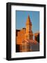 Commerce House Tower (built 1910) and Boston Skyline at sunrise as photographed from Lewis Wharf...-null-Framed Photographic Print