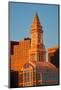 Commerce House Tower (built 1910) and Boston Skyline at sunrise as photographed from Lewis Wharf...-null-Mounted Photographic Print