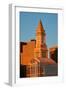 Commerce House Tower (built 1910) and Boston Skyline at sunrise as photographed from Lewis Wharf...-null-Framed Photographic Print