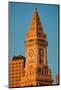 Commerce House Tower (built 1910) and Boston Skyline at sunrise as photographed from Lewis Wharf...-null-Mounted Photographic Print