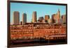 Commerce House Tower (built 1910) and Boston Skyline with condos below it at sunrise as photogra...-null-Framed Photographic Print