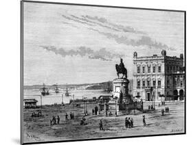 Commerce Square, Lisbon, Portugal, 19th Century-Charles Barbant-Mounted Giclee Print