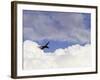 Commercial Airplane Soaring Above the Clouds-Mitch Diamond-Framed Photographic Print