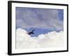 Commercial Airplane Soaring Above the Clouds-Mitch Diamond-Framed Photographic Print