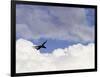 Commercial Airplane Soaring Above the Clouds-Mitch Diamond-Framed Photographic Print