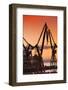 Commercial dock at sunrise, Cadiz, Andalusia, Spain-null-Framed Photographic Print