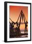 Commercial dock at sunrise, Cadiz, Andalusia, Spain-null-Framed Photographic Print