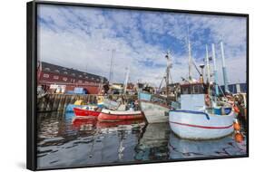 Commercial Fishing and Whaling Boats Line the Busy Inner Harbor in the Town of Ilulissat-Michael-Framed Photographic Print