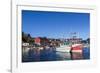 Commercial Fishing and Whaling Boats Line the Busy Inner Harbor in the Town of Ilulissat-Michael Nolan-Framed Photographic Print