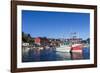 Commercial Fishing and Whaling Boats Line the Busy Inner Harbor in the Town of Ilulissat-Michael Nolan-Framed Photographic Print