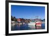 Commercial Fishing and Whaling Boats Line the Busy Inner Harbor in the Town of Ilulissat-Michael Nolan-Framed Photographic Print