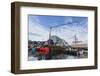 Commercial Fishing and Whaling Boats Line the Busy Inner Harbor in the Town of Ilulissat-Michael-Framed Photographic Print